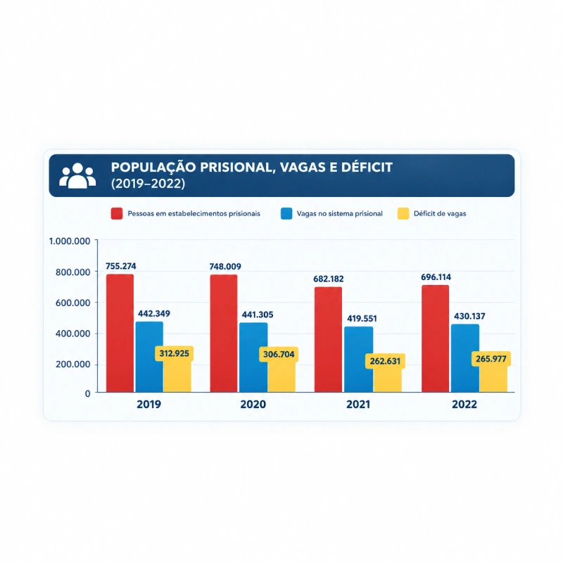 Gráfico de Segurança Publica no Brasil de 2019 a 2022 
