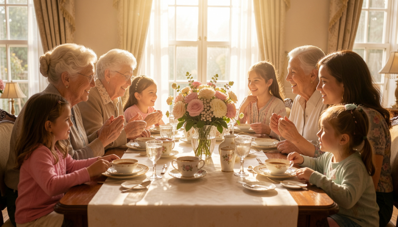 Grande famiglia brasiliana riunita durante la Festa della Mamma